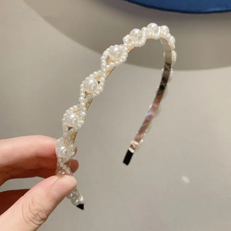 Serre-tête Doux Perle Rétro Accessoires Cheveux Polyvalents, 1A, 2B, 3C, 4, 5, 6, 7, 8, 9, 10, 11, 12, 13, 14, 15, 16, 17, 18, 19, 20