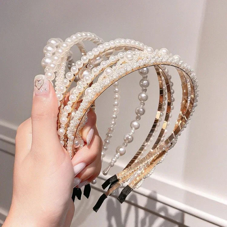 Serre-tête Doux Perle Rétro Accessoires Cheveux Polyvalents, 1A, 2B, 3C, 4, 5, 6, 7, 8, 9, 10, 11, 12, 13, 14, 15, 16, 17, 18, 19, 20