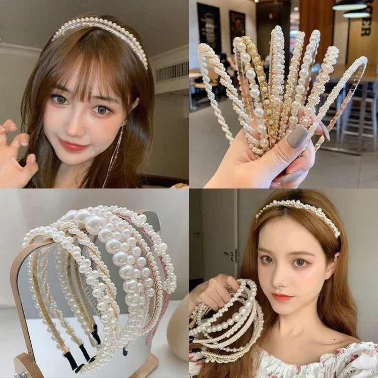 Serre-tête Doux Perle Rétro Accessoires Cheveux Polyvalents, 1A, 2B, 3C, 4, 5, 6, 7, 8, 9, 10, 11, 12, 13, 14, 15, 16, 17, 18, 19, 20