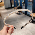 Cerceaux en cristal à bordure dorée, accessoires pour cheveux polyvalents, bandeau antidérapant en cristal