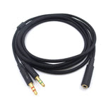 Câble audio 2 en 1 3,5 mm pour Kingston Skyline Alpha Cloud II, ZS0174 Noir