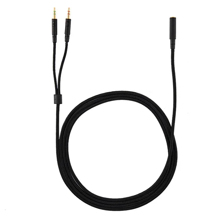 Câble audio 2 en 1 3,5 mm pour Kingston Skyline Alpha Cloud II, ZS0174 Noir