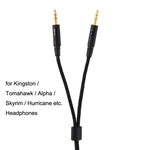 Câble audio 2 en 1 3,5 mm pour Kingston Skyline Alpha Cloud II, ZS0174 Noir