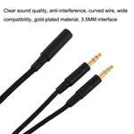 Câble audio 2 en 1 3,5 mm pour Kingston Skyline Alpha Cloud II, ZS0174 Noir