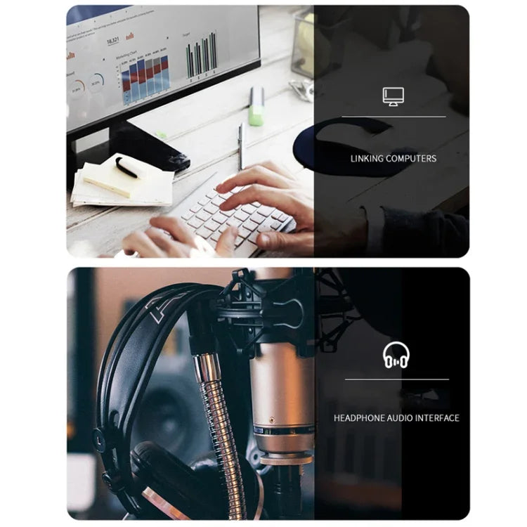 Câble audio 2 en 1 3,5 mm pour Kingston Skyline Alpha Cloud II, ZS0174 Noir