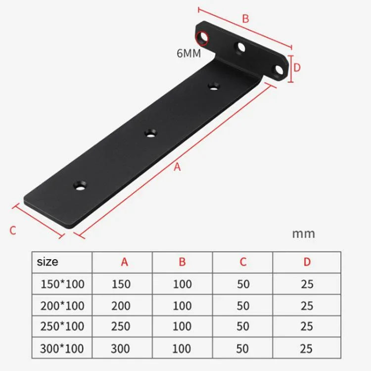 Plaque de cloison triangulaire épaisse de 5mm pour étagère, 150mm noir, 200mm noir, 250mm noir, 300mm noir, 150mm blanc, 200mm blanc, 250mm blanc, 300mm blanc