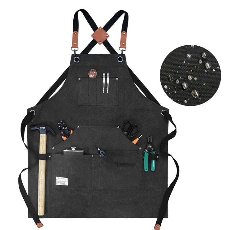 Tablier de travail en toile épaisse pour menuisier, électricien, jardinier, Noir Gris, Noir, Vert Armée, Kaki, Bleu, Camel, Ceinture Noir Gris, Ceinture Noire, Ceinture Vert Armée, Ceinture Kaki, Ceinture Bleue, Ceinture Camel