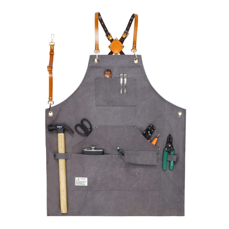 Tablier de travail en toile épaisse pour menuisier, électricien, jardinier, Noir Gris, Noir, Vert Armée, Kaki, Bleu, Camel, Ceinture Noir Gris, Ceinture Noire, Ceinture Vert Armée, Ceinture Kaki, Ceinture Bleue, Ceinture Camel