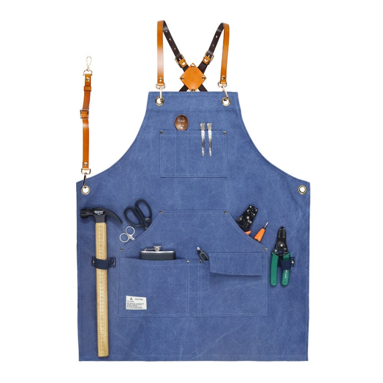 Tablier de travail en toile épaisse pour menuisier, électricien, jardinier, Noir Gris, Noir, Vert Armée, Kaki, Bleu, Camel, Ceinture Noir Gris, Ceinture Noire, Ceinture Vert Armée, Ceinture Kaki, Ceinture Bleue, Ceinture Camel