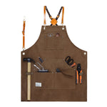 Tablier de travail en toile épaisse pour menuisier, électricien, jardinier, Noir Gris, Noir, Vert Armée, Kaki, Bleu, Camel, Ceinture Noir Gris, Ceinture Noire, Ceinture Vert Armée, Ceinture Kaki, Ceinture Bleue, Ceinture Camel