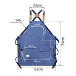 Tablier de travail en toile épaisse pour menuisier, électricien, jardinier, Noir Gris, Noir, Vert Armée, Kaki, Bleu, Camel, Ceinture Noir Gris, Ceinture Noire, Ceinture Vert Armée, Ceinture Kaki, Ceinture Bleue, Ceinture Camel