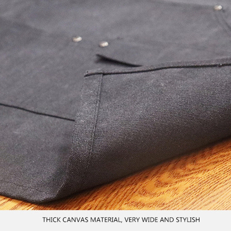 Tablier de travail en toile épaisse pour menuisier, électricien, jardinier, Noir Gris, Noir, Vert Armée, Kaki, Bleu, Camel, Ceinture Noir Gris, Ceinture Noire, Ceinture Vert Armée, Ceinture Kaki, Ceinture Bleue, Ceinture Camel