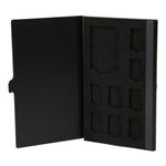Boîte de rangement en aluminium pour cartes Micro SD 1SD+ 8TF avec 9 emplacements pour cartes SD/SIM/TF, noir, argent