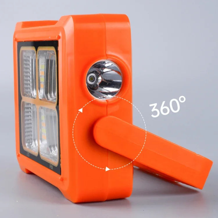 Projecteur solaire Lampe de poche portative Lampe de travail d'urgence, 144 LED