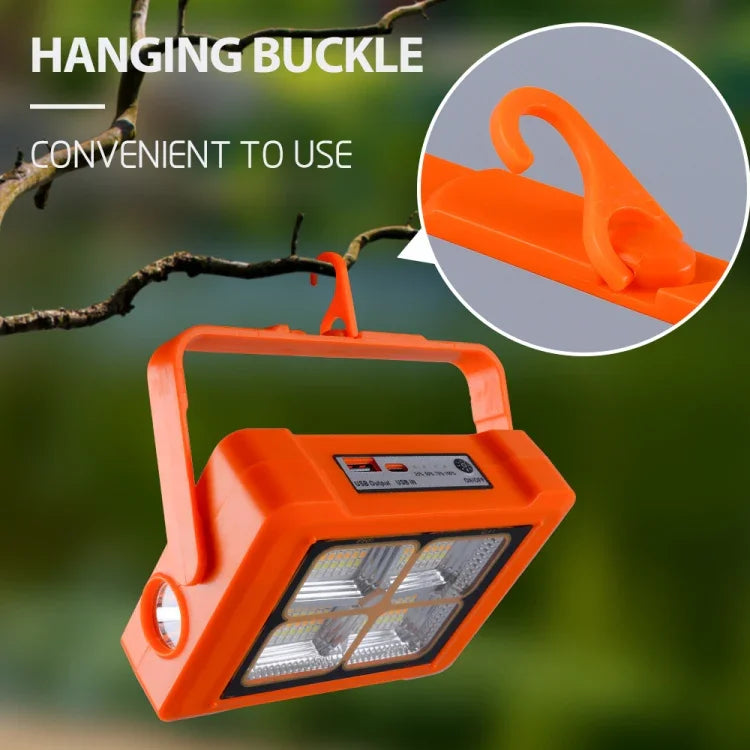 Projecteur solaire Lampe de poche portative Lampe de travail d'urgence, 144 LED