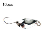Leurres de pêche faux en forme de bouche de cheval avec hameçon simple, cuillère, sequins, 10 pcs 5g, 10 pcs 3,5g, 10 pcs 2,5g, 10 pcs 2g maille, 10 pcs 2g papillon