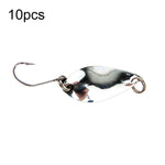 Leurres de pêche faux en forme de bouche de cheval avec hameçon simple, cuillère, sequins, 10 pcs 5g, 10 pcs 3,5g, 10 pcs 2,5g, 10 pcs 2g maille, 10 pcs 2g papillon