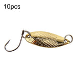 Leurres de pêche faux en forme de bouche de cheval avec hameçon simple, cuillère, sequins, 10 pcs 5g, 10 pcs 3,5g, 10 pcs 2,5g, 10 pcs 2g maille, 10 pcs 2g papillon