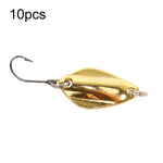 Leurres de pêche faux en forme de bouche de cheval avec hameçon simple, cuillère, sequins, 10 pcs 5g, 10 pcs 3,5g, 10 pcs 2,5g, 10 pcs 2g maille, 10 pcs 2g papillon