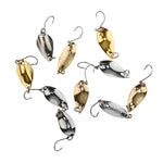 Leurres de pêche faux en forme de bouche de cheval avec hameçon simple, cuillère, sequins, 10 pcs 5g, 10 pcs 3,5g, 10 pcs 2,5g, 10 pcs 2g maille, 10 pcs 2g papillon