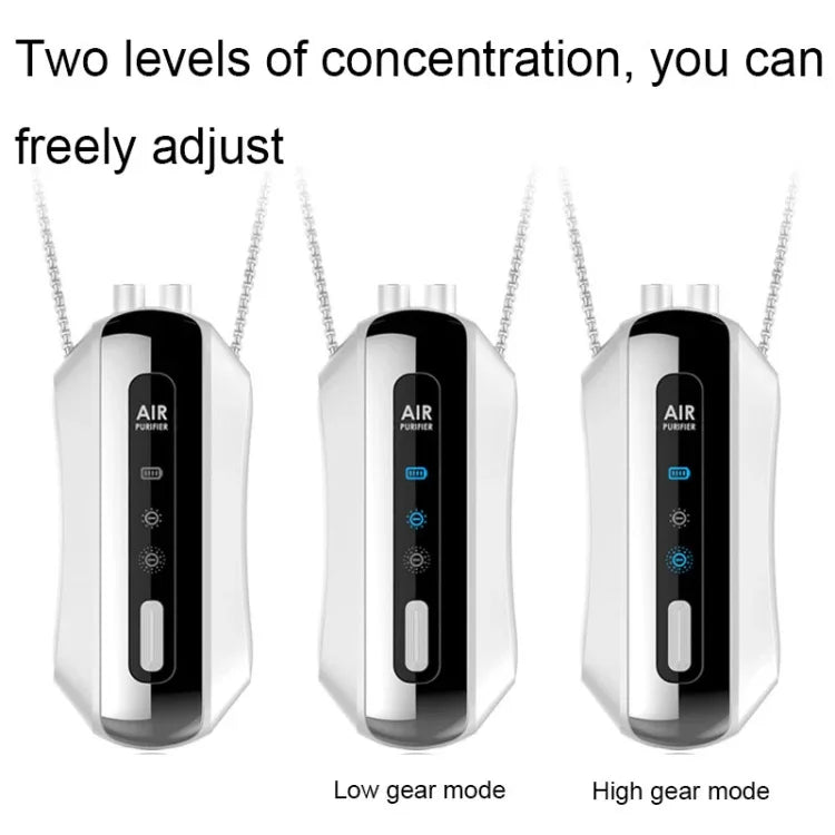 Purificateur d'air portable à ions négatifs pour la maison, purificateur à suspendre au cou, style chaîne (blanc), style chaîne (noir), style corde (blanc), style corde (noir)