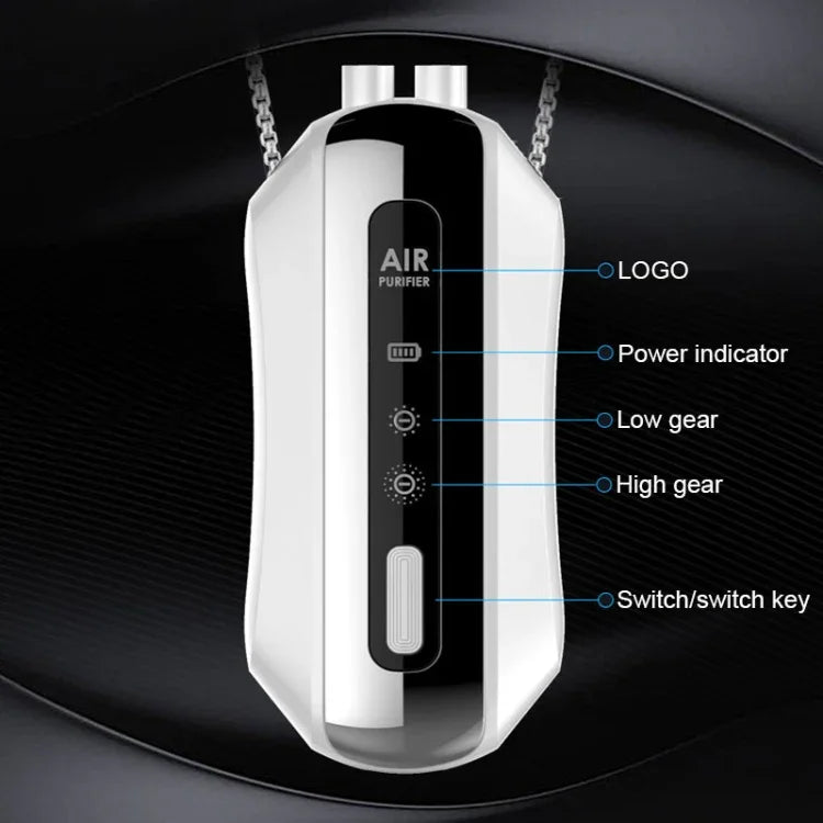 Purificateur d'air portable à ions négatifs pour la maison, purificateur à suspendre au cou, style chaîne (blanc), style chaîne (noir), style corde (blanc), style corde (noir)