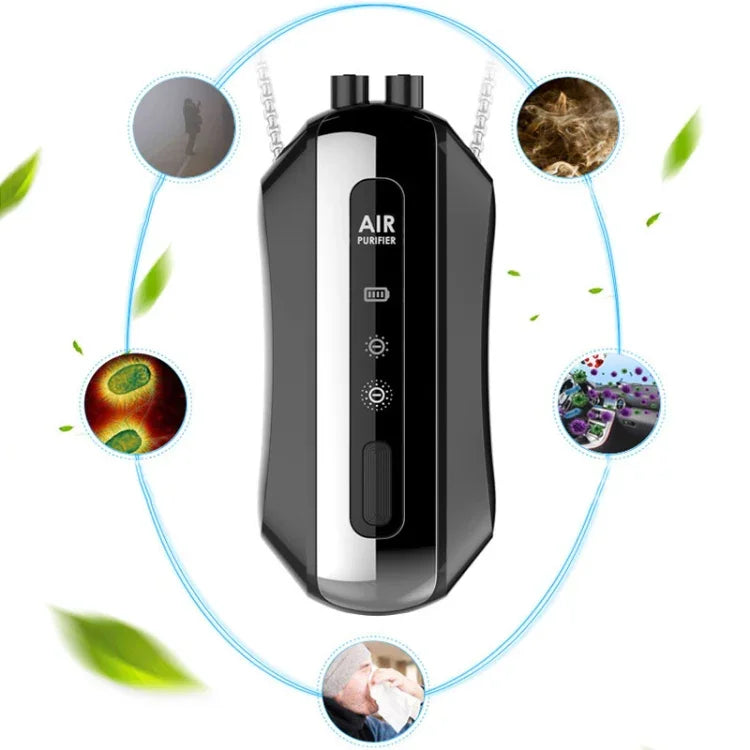 Purificateur d'air portable à ions négatifs pour la maison, purificateur à suspendre au cou, style chaîne (blanc), style chaîne (noir), style corde (blanc), style corde (noir)