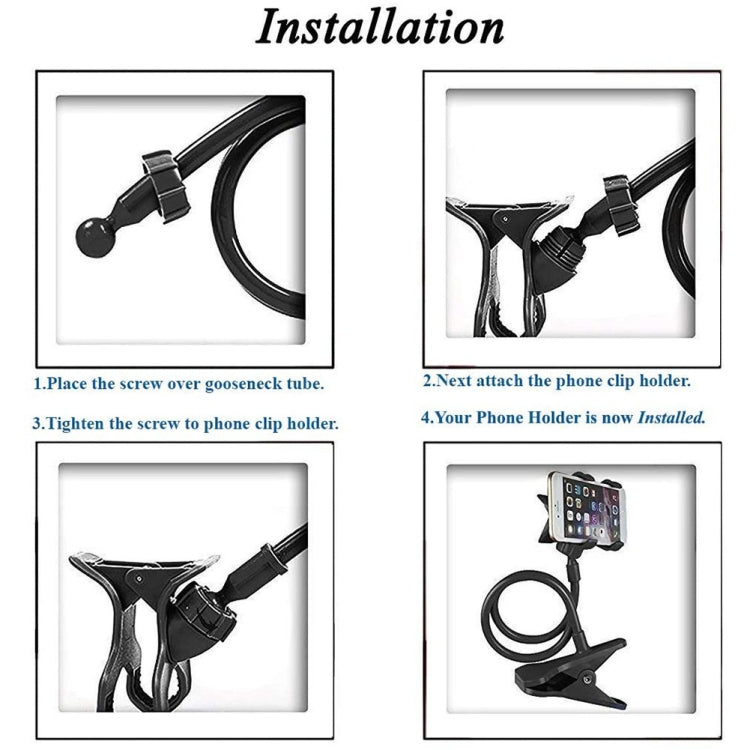 Support téléphone caméra à double pince avec support métallique pliable étendu, double pince