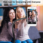 Support téléphone caméra à double pince avec support métallique pliable étendu, double pince