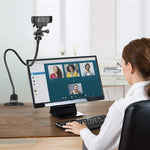 Support téléphone caméra à double pince avec support métallique pliable étendu, double pince