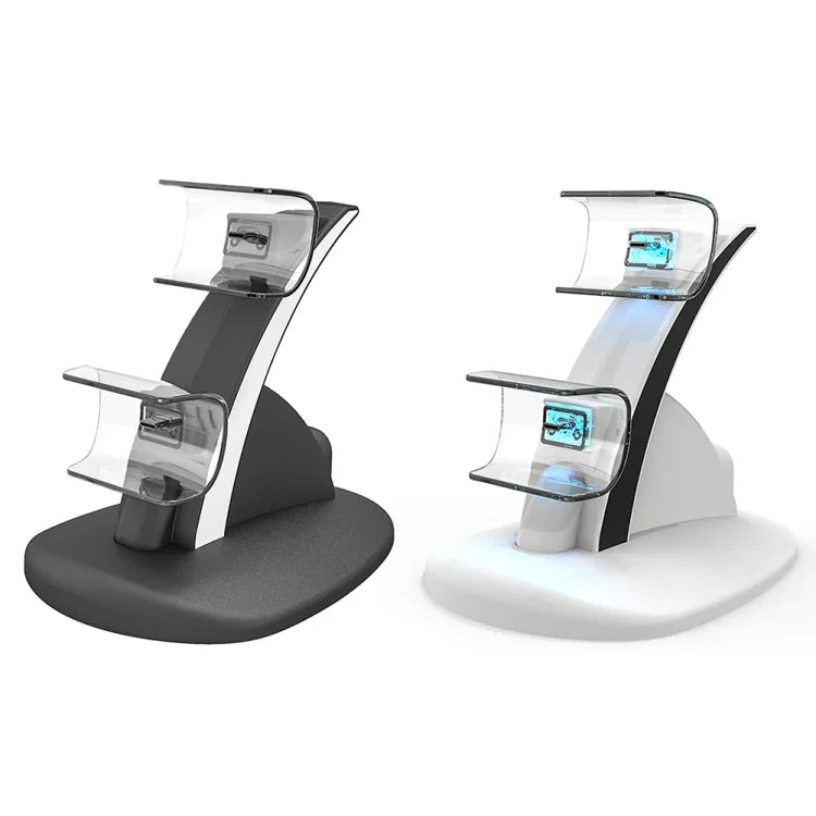 Support de chargement double pour manette sans fil iplay HBP-253 pour PS5, HBP-253 (blanc), HBP-253 (noir)
