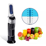 Réfractomètre portable pour fruits, testeur de sucre Brix 0-32, RF001BX avec boîte en plastique
