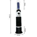 Réfractomètre portable pour fruits, testeur de sucre Brix 0-32, RF001BX avec boîte en plastique
