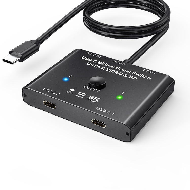 Commutateur bidirectionnel 8K30 Type-C / USB-C 10 Gbps répartiteur HD, KC-C201, C201 machine unique