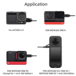 Microphone col Sunnylife MC490 pour caméra de mouvement, pour DJI Action3/2, pour Insta360 ONE RS, pour Insta360 ONE X2/X3/1 inch 360 Edition