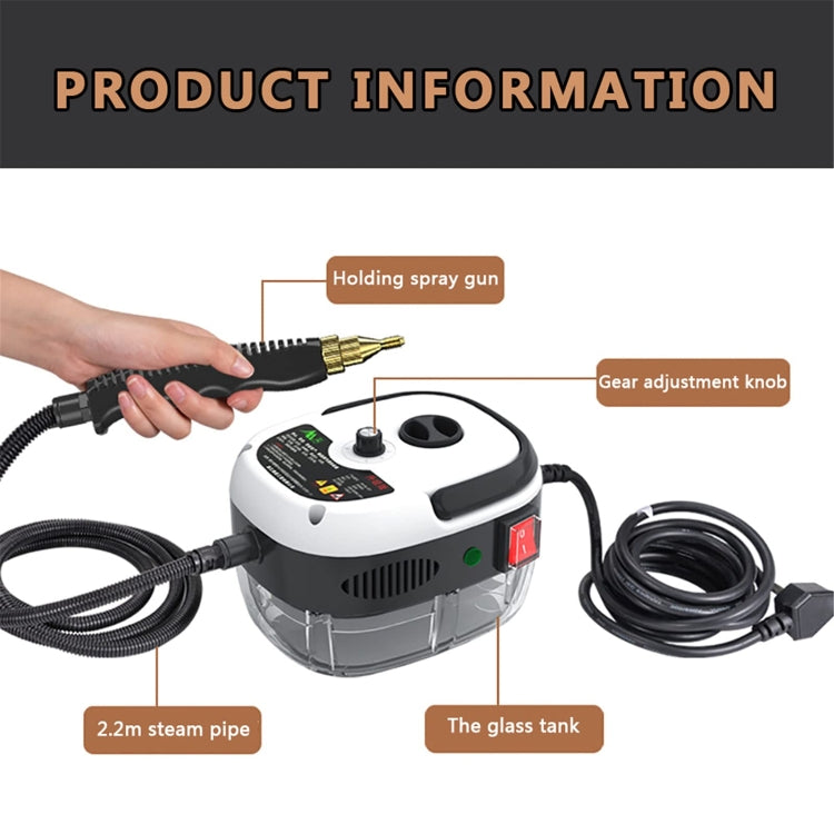Nettoyeur vapeur haute température et haute pression 2500W pour cuisine, salle de bain, meubles, blanc 220V prise UK