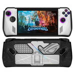 Pour console de jeu ASUS Rog Ally, étui de protection PC+TPU avec support, PC+TPU Noir+Transparent