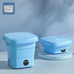Mini machine à laver portative pliable pour sous-vêtements, vert fruit, bleu lac, vert fruit + lumière bleue antibactérienne