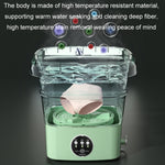 Mini machine à laver portative pliable pour sous-vêtements, vert fruit, bleu lac, vert fruit + lumière bleue antibactérienne