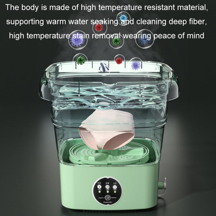 Mini machine à laver portative pliable pour sous-vêtements, vert fruit, bleu lac, vert fruit + lumière bleue antibactérienne