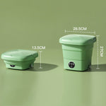 Mini machine à laver portative pliable pour sous-vêtements, vert fruit, bleu lac, vert fruit + lumière bleue antibactérienne