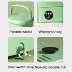 Mini machine à laver portative pliable pour sous-vêtements, vert fruit, bleu lac, vert fruit + lumière bleue antibactérienne