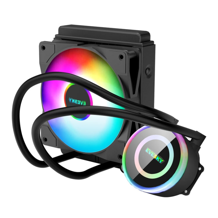 Ventilateur CPU refroidisseur d'eau EVESKY ventilateur RGB radiateur liquide intégré, 120 mm coloré, 120 mm RGB, 240 mm, 360 mm