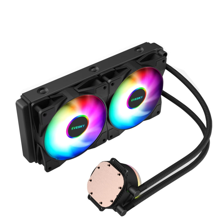 Ventilateur CPU refroidisseur d'eau EVESKY ventilateur RGB radiateur liquide intégré, 120 mm coloré, 120 mm RGB, 240 mm, 360 mm