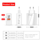 Chargeur GaN double port 65W USB-C/Type-C+USB QC3.0 pour ordinateur portable universel A502, prise EU noire, prise EU blanche, prise US noire, prise US blanche, prise UK noire, prise UK blanche