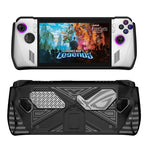 Coque souple en TPU avec support de fixation pour console de jeu Asus ROG Ally, disponible en noir et blanc.