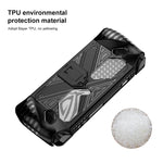 Coque souple en TPU avec support de fixation pour console de jeu Asus ROG Ally, disponible en noir et blanc.