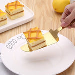 Outils de pâtisserie en acier inoxydable pour gâteaux de lune, couteau et fourchette à dessert, 14 pièces/ensemble, or