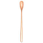 Cuillère en acier inoxydable 304 de 15 cm, cuillère à café à tête carrée, cuillère à mélanger à long manche, couleur acier inoxydable, or titane, or rose, noir titane, bleu, violet