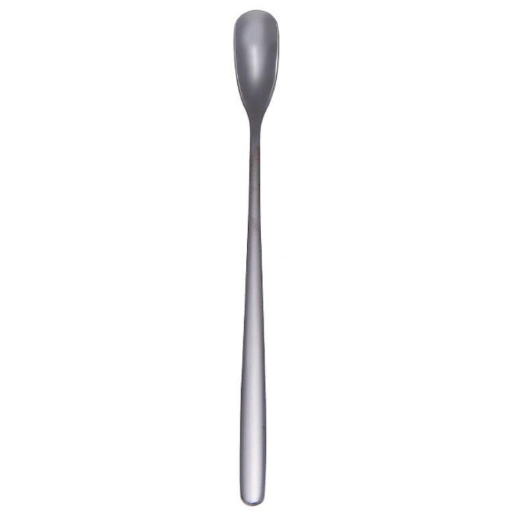 Cuillère en acier inoxydable 304 de 15 cm, cuillère à café à tête carrée, cuillère à mélanger à long manche, couleur acier inoxydable, or titane, or rose, noir titane, bleu, violet